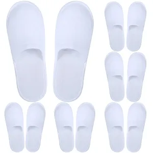 Kit dental personalizado Juego de inodoro de viaje Suministros de amenidades para el hogar del hotel Zapatillas de algodón coral blanco para hoteles en casa