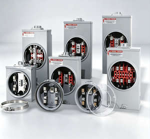 Boîtier de <span class=keywords><strong>compteur</strong></span> électrique étanche extérieur monophasé 200A à 4 mâchoires, personnalisable en usine - Product Image 6