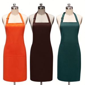 High Waterproof Custom <b>Apron</b>; Multi-functional <b>Kitchen</b> <b>Apron</b>; Hot Sale 100% Polyester Fabric Double Pocket <b>Apron</b> - Product Image 1
