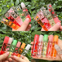 Lot Translucide Mignon Brillant à Lèvres Fruit Jelly Liquide Rouge à Lèvres Huile Hydratante Maquillage