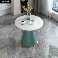 Table basse ovale moderne en pierre frittée pour salon, appartement, villa - Durable et facile à nettoyer