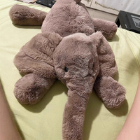 Boneka Gajah Plastik Smiggle Gaya Inggris Ukuran Sedang & Besar, Boneka Plush Lucu