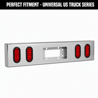 Kit de feux arrière LED ovales rouges de 6 pouces avec œillet pour camions semi-remorques Freightliner Kenworth Peterbilt Volvo 12V 24V