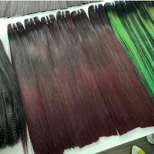 Wholesale Weft Hair Extensions Natural Straight Hair Single Weft Silky Straight Wave Style Custom Color Custom Length - Product Image 3