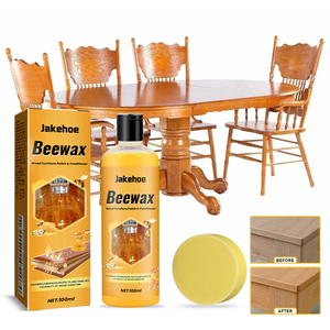 Jakehoe - Pulimento para Muebles de Madera con Cera de Abejas de 100 ml, Acondicionador para Eliminar Arañazos, Diluir la Dureza, Fortalecer y Abrillantar Pisos de Madera - Product Image 6