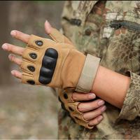 Halbfinger-Taktikhandschuhe Rutschfest Verschleißfest Atmungsaktiv mit Harten Knöchelschützern für Motorrad Radfahren Jagd Outdoor-Training