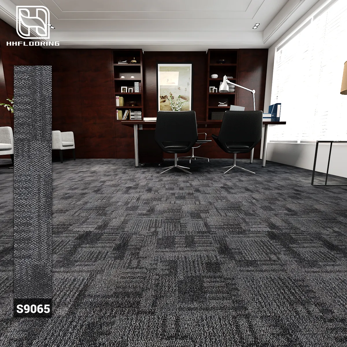 Placa de vinil Fabric de vinil azulejos de vinil 4mm karpet Spc lantai tari lantai penggunaan rumah kantor dalam ruangan