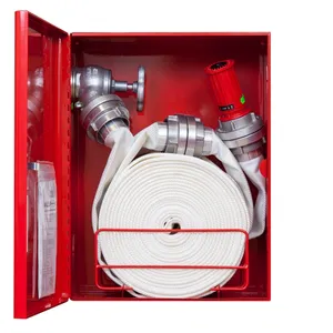 Boîte à enrouleur de tuyau d'incendie en acier/armoire à double porte de lutte contre l'incendie de qualité supérieure