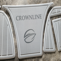 Tapis de pont en mousse EVA imitation teck pour plateforme de bain et cockpit de bateau Crownline 220EX 2005, style SeaDek MarineMat, auto-adhésif
