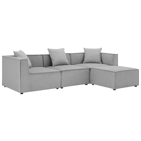 أريكة مقطعية قابلة للتحويل من SANS مع كرسي قابل للعكس على شكل L لغرفة المعيشة