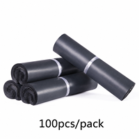 Sacs d'expédition en polyéthylène gris-noir double couche 11-12μm, auto-adhésifs, pour courrier et emballage, avec logo personnalisé, en gros