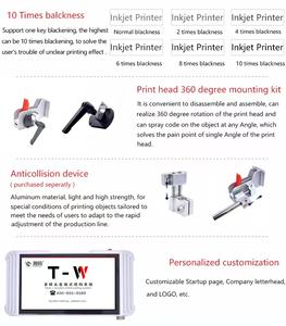 Printer Inkjet Tij dengan Kepala Cetak 1-6, Ukuran Cetak Maksimum 150mm, untuk Mencetak Kode QR/Kode Batang pada Bahan Fleksibel di Lini Produksi - Product Image 3