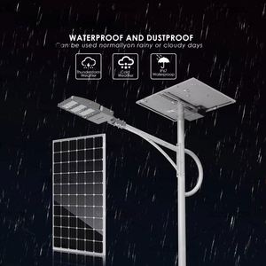 Lampe solaire LED pour rue, étanche IP65, avec panneau et batterie intégrés - Product Image 4
