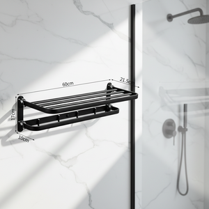 Moderno Toallero Plegable de Acero Inoxidable para Baño, Soporte de Pared con Ganchos - Product Image 6