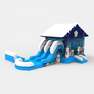 Comercial seco mojado <span class=keywords><strong>de</strong></span> Navidad inflable <span class=keywords><strong>castillo</strong></span> inflable con tobogán Casa <span class=keywords><strong>de</strong></span> rebote - Product Image 1