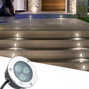 Lumière Souterraine Fine et Étanche, Projecteur Encastré pour Escalier, Projecteur de Sol pour Place Publique, Lumière d'Angle à Profil Bas - Product Image 3