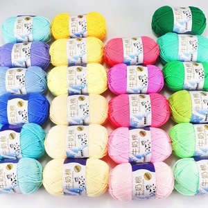 Fil <span class=keywords><strong>à</strong></span> <span class=keywords><strong>tricoter</strong></span> pour bébé en coton <span class=keywords><strong>de</strong></span> lait 100% 5 plis 50g, cordon <span class=keywords><strong>à</strong></span> <span class=keywords><strong>tricoter</strong></span> <span class=keywords><strong>à</strong></span> la main, multicolores, fil doux, prêt <span class=keywords><strong>à</strong></span> être expédié - Product Image 6