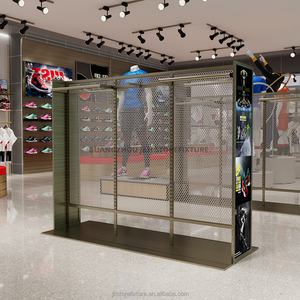 Tienda de deportes personalizada, exhibición decorativa, diseño de muebles, artículos deportivos, estante de exhibición de ropa, tienda deportiva, colección de acero - Product Image 6