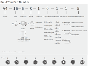 TOOWEI Interruptor de botón pulsador de cúpula SPST 16mm iluminado a prueba de agua para control de máquina CNC - Product Image 5