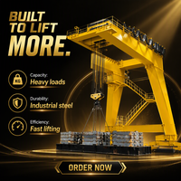 Grue à portique modèle MG, capacité nominale 75T, moteur électrique contrôlé par PLC, hauteur de levage 22M, portée 42M, utilisation extérieure