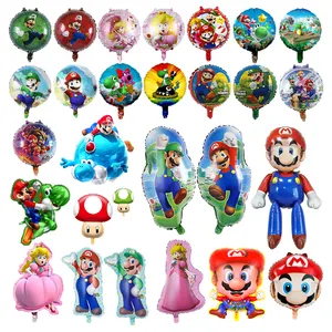 Tùy Chỉnh Mới Super Mario Đào Công Chúa Lá Bóng Mới Nhất Helium Phong Cách Siêu Anh Hùng Bên Trang Trí Nguồn Cung Cấp Bé Tắm Đồ Chơi