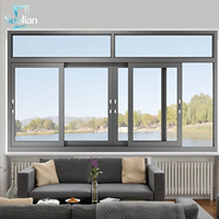 Fenêtre coulissante moderne en aluminium avec double vitrage et cadre élégant pour villas et maisons de luxe