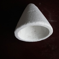 Cône en fibre céramique thermoformé pour le trou de prélèvement, pièces réfractaires pour l'isolation thermique de la zone de prélèvement des fours