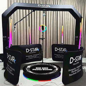 2025 Offre Spéciale fête de mariage utilisé frais généraux 360 photomaton blanc alimenté par batterie changement de couleur lumière LED pour - Product Image 6