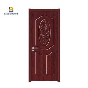 Fancy design made in China pvc wood dors balcony pvc doors prices washroom door