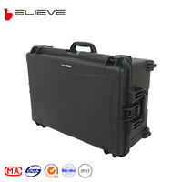Grande mallette à outils en matériau PP dur et étanche avec roues Boîte de rangement et de transport en plastique OEM/ODM personnalisée