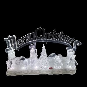 <b>Religious</b> <b>Statue</b> LED Desktop Sculptures Holy Family Xmas Nativity Set Lighted Christmas Figurines - Product Image 4