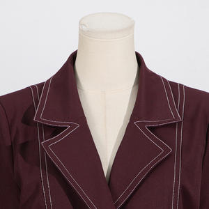 Vente en gros 2025 Blazers élégants solides marron pour femmes, manteau respirant à la palangre, veste abaya - Product Image 5