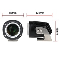 Lumière laser marine pour bateau, 1400 m², taille ronde, blanc jaune, 3'' 30W, mini projecteur laser carré tout-terrain pour conduite