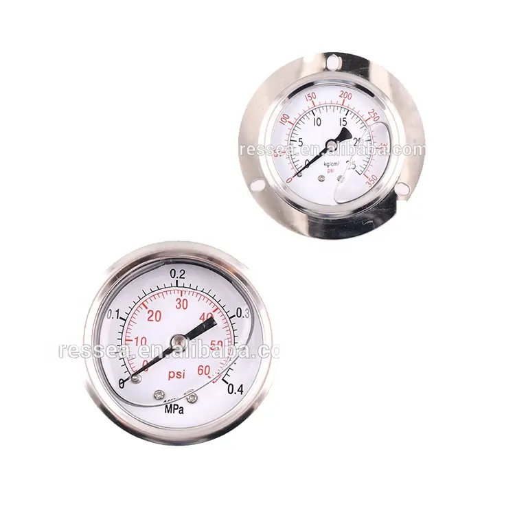 Differential Low cost 2.5inch 63mm high pressure stainless steel oil filled pressure gauge