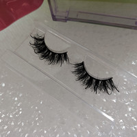 Fournisseur en gros de faux cils en bande, cils en fourrure de vison véritable, boucles en D, cils moelleux, 20 mm, cils effilés, cils en bande complète