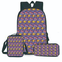 Prix d'usine, sacs à dos personnalisés avec impression 3D intégrale, sacs à dos Backwoods Cookie RAW Smoke Shop School, ensemble de sacs à dos 3 en 1