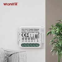 Precio de Fábrica en China para Módulo de Interruptor Inteligente Wi-Fi de 4 Vías ABS Retro con Asistente de Google PST-S04