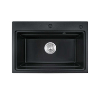 Évier simple en granit composite 72*49cm, haute qualité, résistant aux rayures, nouveau style, vente chaude 2026, pour cuisine (sans robinet)