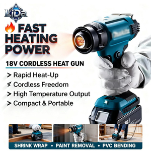 Pistolet thermique sans fil <span class=keywords><strong>Makita</strong></span> DHG181 18V LXT sans balais, 2 vitesses, débit d'air 200L/min, pour décapage de peinture et film rétractable - Outil nu - Product Image 1