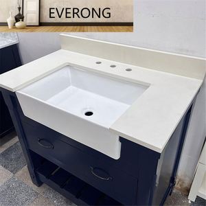 EV Bán Chạy nhất đánh bóng 20mm dày lý tưởng cho phòng tắm hiện đại Vanity với bồn rửa thiết kế màu trắng tinh khiết thạch anh mô hình smb006 - Product Image 5