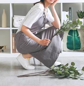 Custom Kitchen Barista <b>Apron</b> Natural Korean Long <b>Cooking</b> Cotton Linen <b>Apron</b> for Baking - Product Image 3