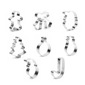 Cortador de galletas de acero inoxidable OEM, con bonito Paquete de Navidad, diferentes formas de pastelería, para hornear galletas - Product Image 6