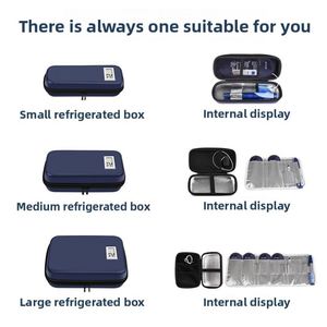 Leather Insulated Waterproof Insulin Refrigeration <b>Box</b> <b>Cooler</b> Bag Portable Travel Medicine <b>Ice</b> Pack Outdoor Storage - Product Image 3