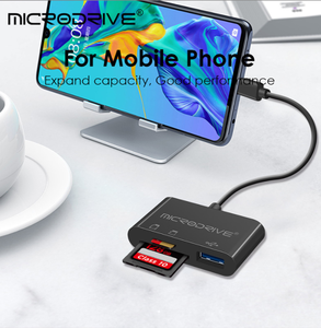 Nhà máy trực tiếp ABS nhựa USB C đọc thẻ otg2.0 SD/TF SD TF Bộ nhớ đầu đọc thẻ - Product Image 2