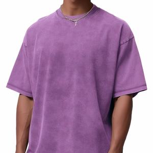 Camisetas lisas Vintage de moda para hombres y mujeres, tela de punto de algodón 100%, diseño básico de gran tamaño para entrenamientos de verano - Product Image 4