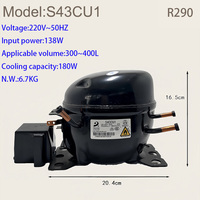 Prix d'usine 1/5hp R290 Mini Réfrigérateur Réfrigérateur Congélateur Don-par Compresseur S43CU1 S50CU1