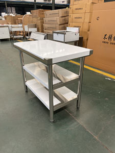 Edelstahl 201/304 Arbeitstisch mit Ablage Oben 4 Rollen Schwerlast (500kg/m) Gewerbliche Küchennutzung - Product Image 6