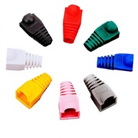 El mejor precio Color mezclado CAT5E CAT6 RJ45 Ethernet Cable de red Strain Relief Boots Cable Jacket Connector Plug Cover