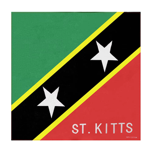 Pañuelos Personalizados 100% Algodón con Banderas de Países del Caribe: Santa Vincencia y las Islas de la Santa Elena, Barbados, Granada, para Ciclismo y Estilo Hip-Hop - Product Image 1