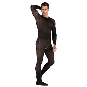 Sexy <strong>Man</strong> Unsex Long Sleeve Silk Body Stocking <strong>Bodystocking</strong> - Product Image 3